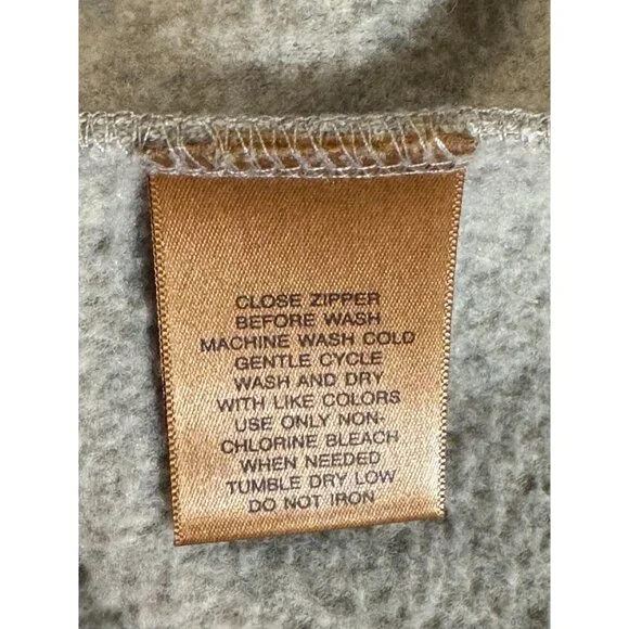 St Johns Bay Mens Medium Brown Fleece Full Zip Vest Fall Winter Outdoor Jacket - Picture 4 of 7